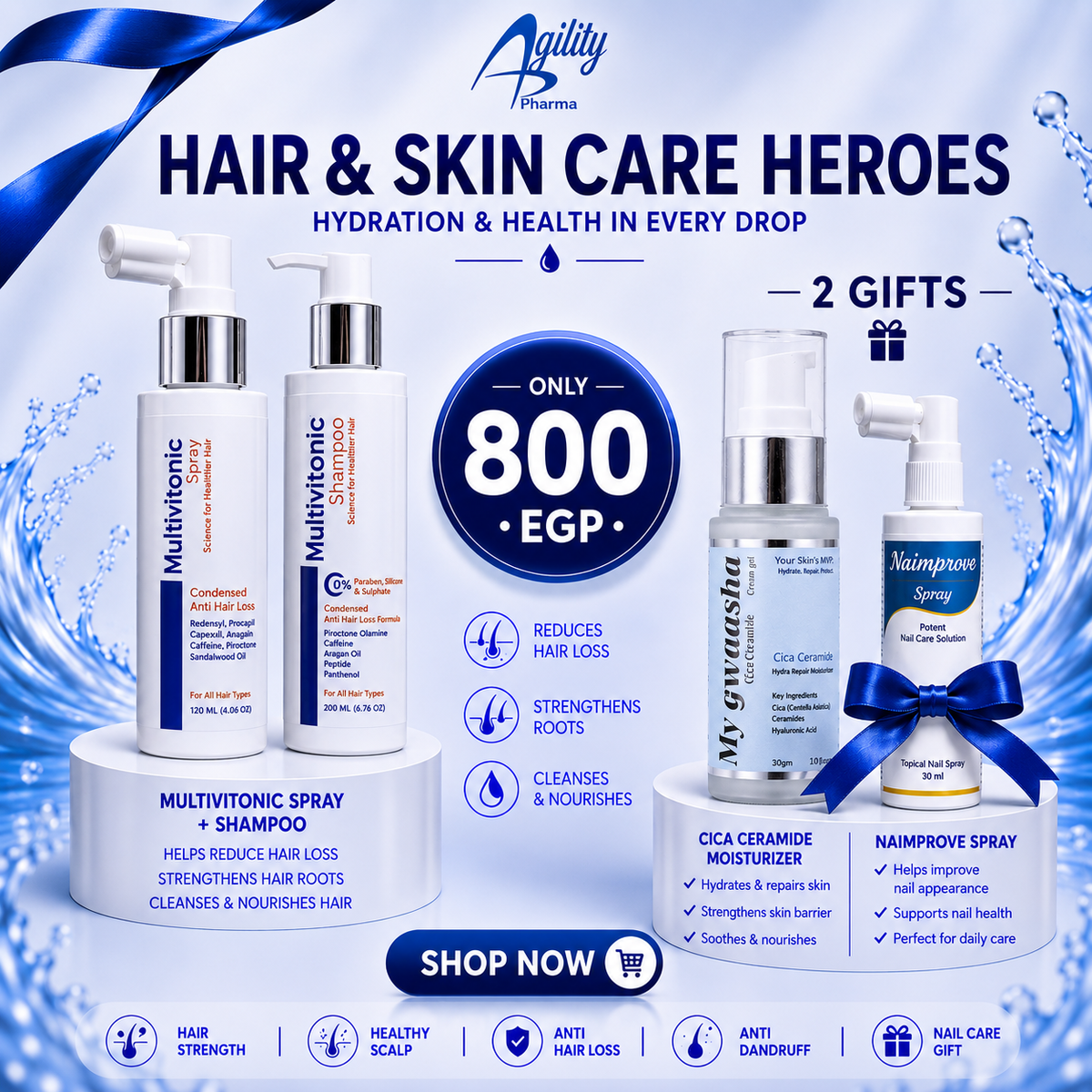 Complete Hair, Skin & Nail Care Bundle