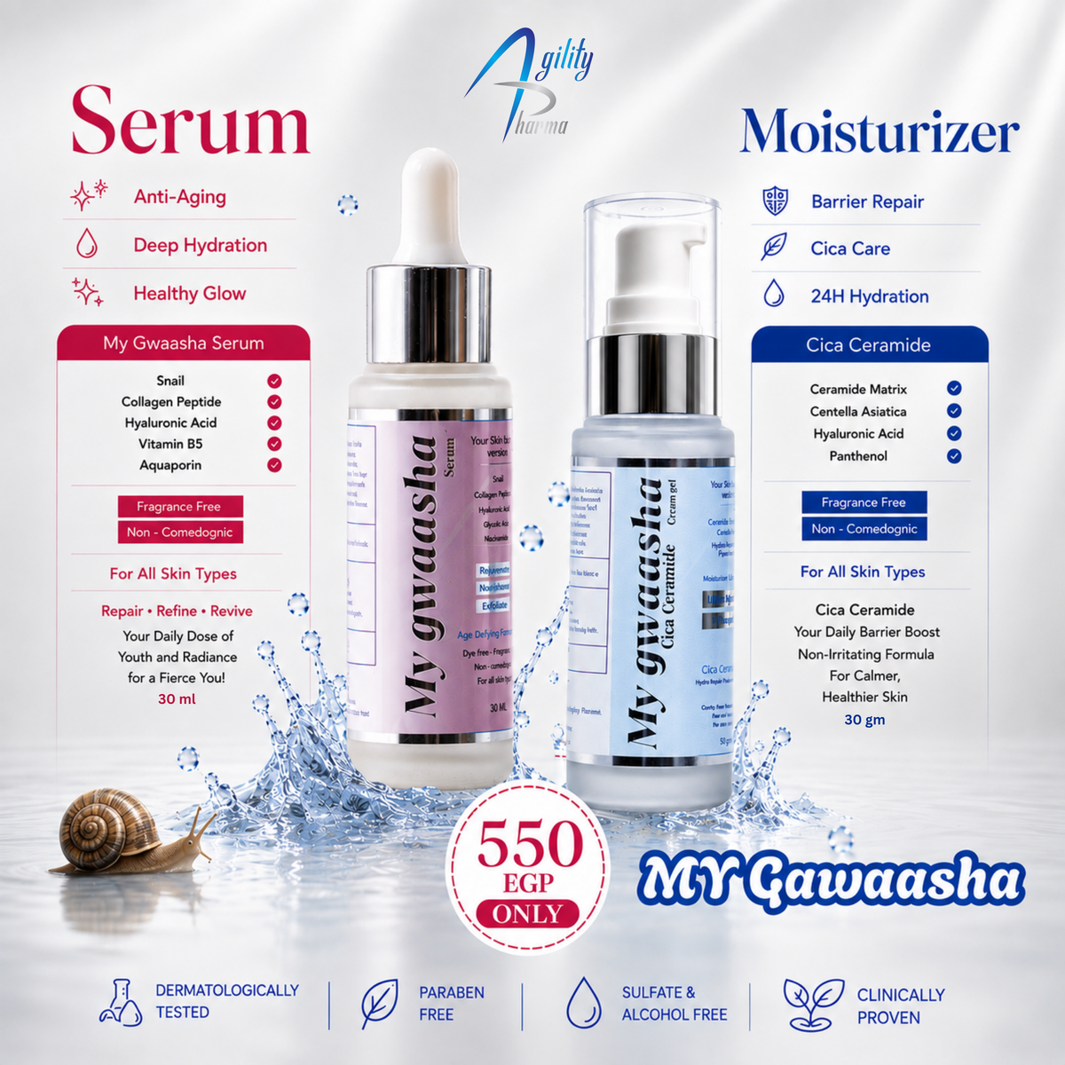 My gwaasha serum & cica ceramide cream